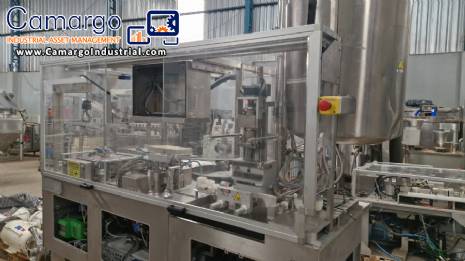 Sarong SAAS model blister forming and sealing machine for suppositories.