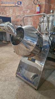 Stainless steel coating pan with hot air blower and JHM slatted blades
