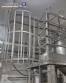 Stainless steel surge tank with agitator, 2000 liters.