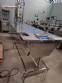 Stainless steel conveyor table with belt for accumulation assembly