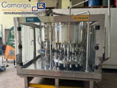 Stainless steel rotary filling machine with 16 IMSB nozzles for bottles and jars