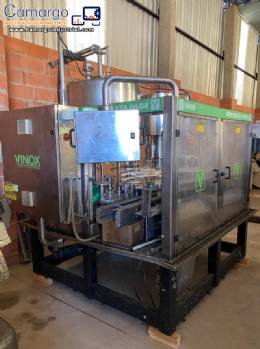 Gravimetric rotary filling machine in stainless steel with cabin