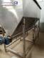 Stainless steel bagging storage silo with 2000 liter output screw conveyor