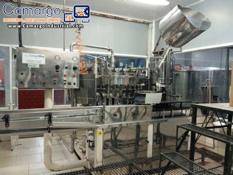 Stainless steel rotary filling machine with 30 CompoMaq nozzles and capper