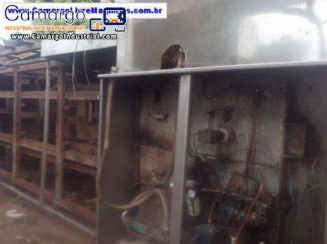 Continuous potato fryer for 250 kg per hour