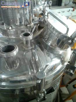 Reactor with agitator and homogenizer stainless steel 316 L 140 liter Inoxil