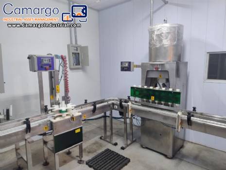 Aplimaq liquid screw-filling and rinsing line, 800 to 1000 liters per hour