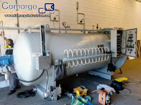 Pressure Horizontal autoclave for bulletproof glass.