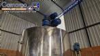 Hermetic reactor jacketed tank in 316 stainless 2.800 L