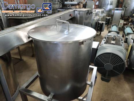 Stainless steel tank with bottom outlet 50 liters
