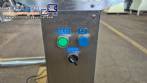 Semi-automatic stainless steel liquid filling machine with 1 nozzle.