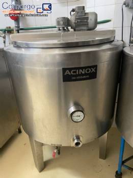 ACINOX 200-liter jacketed bain-marie yogurt maker tank