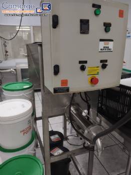 Peres & Cannheiro 120 kg dosing machine with stainless steel paddle mixer for granulated pasty products