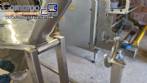 Inclined screw conveyor with stainless steel silo