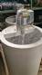 Polymer mixing tank with stainless steel shaft and diaphragm pump, 300 liters.