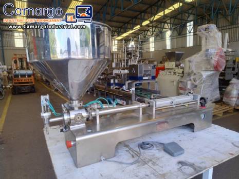 Countertop stainless steel filling machine for liquids and viscous liquids