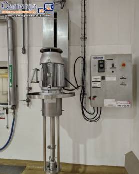 Stainless steel turbine agitator mixer, 25 HP