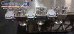 Linear filling machine with 6 pistons filling system