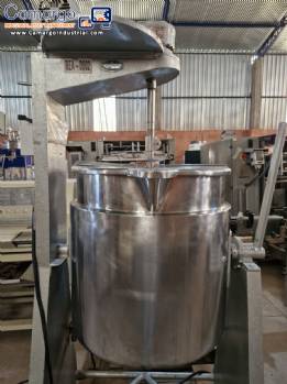 Stainless steel tilting mixing tank/vat by Alic Imarvil, 100 liters.