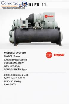 Trane 650 TR industrial water-cooled chiller