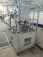 Production line for injection molding of batteries and plastic parts.