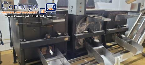 Peanut roasting line, Fabrimak roaster/cooler.