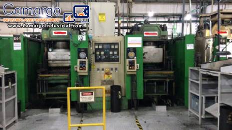 Double press for vulcanizing technical rubber parts, Pan Stone 200 tons Double press for vulcanizing technical rubber parts, Pan Stone 200 tons