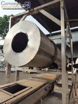 Rotary tube drum and stainless steel screw conveyor mixer for feed Rotary tube drum and stainless steel screw conveyor mixer for feed