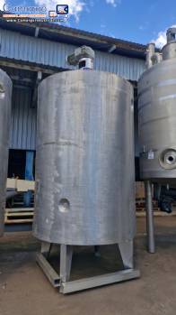 Stainless steel jacketed mixing tank, 5,000 liters, APV Stainless steel jacketed mixing tank, 5,000 liters, APV