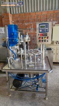 Stainless steel rotary sealer with aluminum seal for Delgo jars, cups and bottles. Stainless steel rotary sealer with aluminum seal for Delgo jars, cups and bottles.